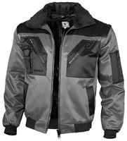 Jachetă pilot QUALITEX, gri/neagră, cu dungi, 265 g/m², mărime XXL, Z23621XXL