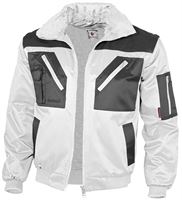 Jachetă pilot QUALITEX, albă / gri, 265 g/m², mărime M, Z23669M
