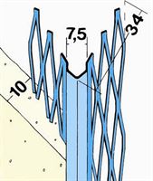 Profil de colţ Protektor 10077 pentru tencuială, 3.00 ml/bară, 1 legătură = 75.00ml, 25 bare/legătură, 81 legături/palet,...