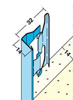 Profil pentru închiderea tencuielii şi rosturi 1210, 14mm, 3,0ml/bară, 25 bare/leg, 80 leg/pal, depunere mai mare de Zn,...