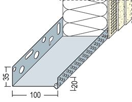 Profil soclu-jgheab WDVS, din aluminiu, 100mm, 90810 (9150), 2,50 ml/bară, 10 bare/legătură, Z490810