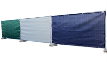 Bauzaun-Sichtschutzblende unbedruckt dunkelgrün RAL 6028 340x173cm AIRMESH 130g, ZAIRMESH130GRUEN