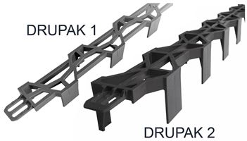 Distanţier DRUPAK 2, 50mm, fără PVC, 2 ml/bucată, îngropat, 60 ml/legătură, 50 legături/palet, ZDPF502002