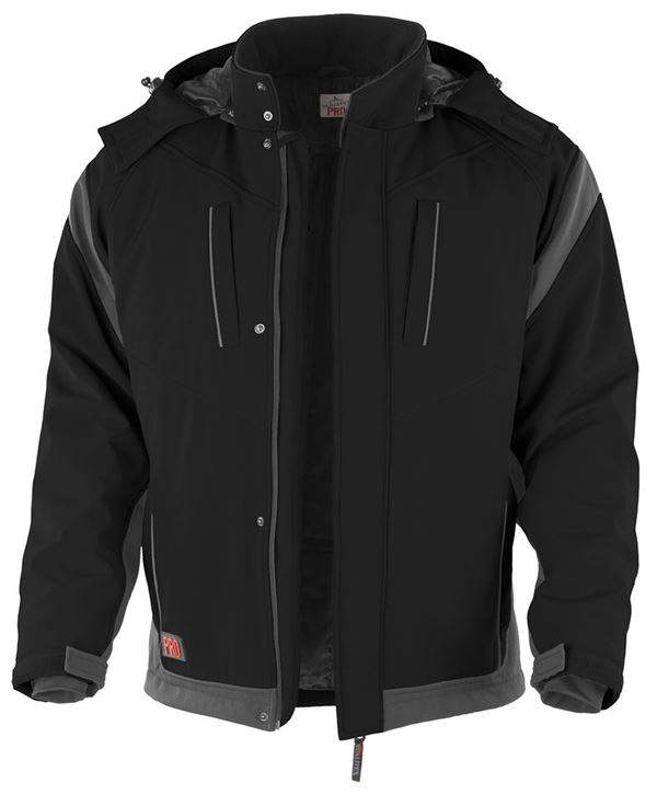 Winter-Softshell-Jacke QUALITEX PRO, schwarz/grau, Gr. XL, VPE10, Z201045XL