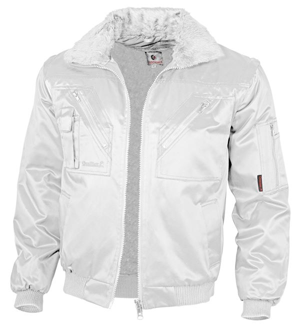 Jachetă pilot QUALITEX, albă, 265 g/m², mărime XXL, Z23611XXL
