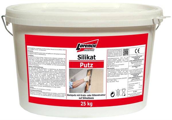 Silikatputz Kratz 1,5mm, farbig, Verbrauch 2,5kg/m², 25kg/Kübel, 32Kübel/Pal, Z2530325LO
