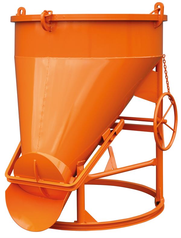 Siloz pentru beton 1021H.10, 750l rotund, cu roată de mână, Z30260