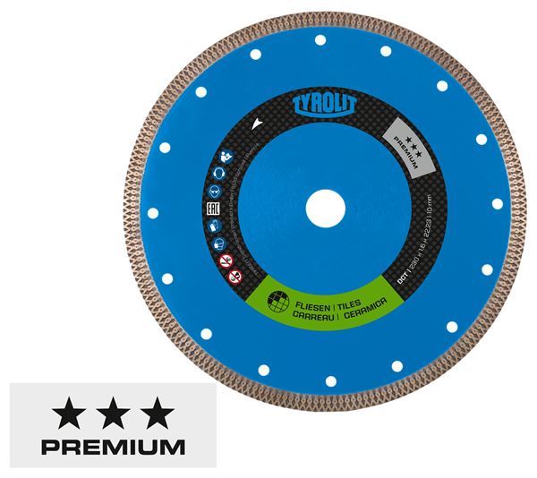 Pânză-ferăstrău diamantată, pentru gresie, 1A1R, 125 x 1,2 x 22,23mm, DCT, TYROLIT, Z475831