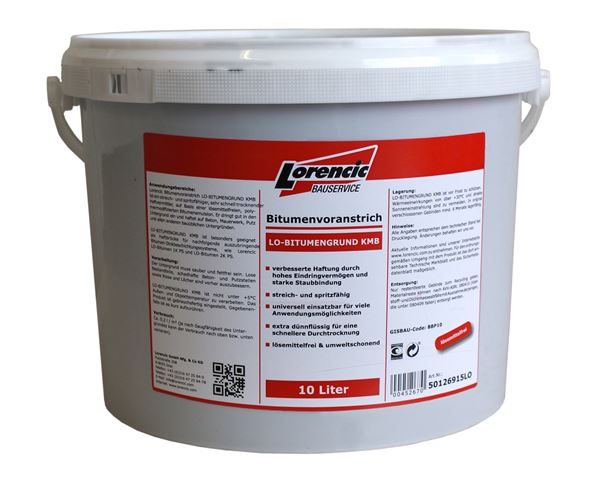 Membrană bituminoasă LORENCIC LO-Bitumengrund KMB, 10 l/găleată, 44 găleţi/palet, Z50126915LO