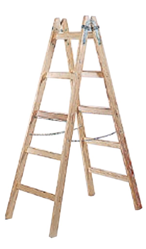 Scară de lemn 5 trepte, 1,66x0,54x0,13m, ÖNORM EN 131, Z5