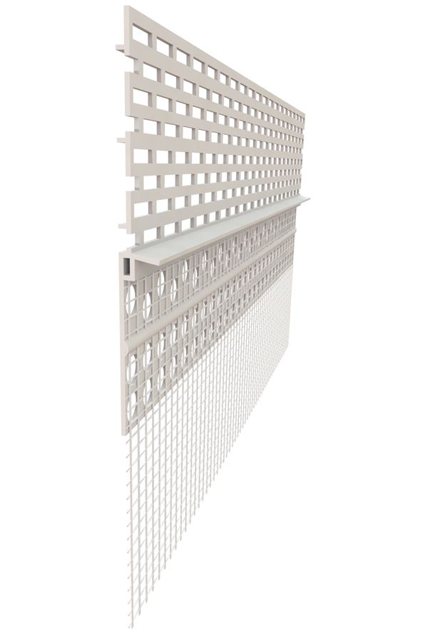 Profil pentru aerisirea acoperişului, din PVC, cu țesătură, 2,5 ml/bară, 25 bare/cutie, 20 cutii/palet, Z9224LO