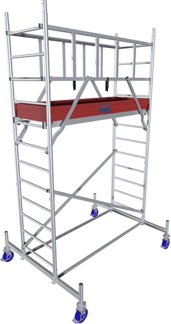 Alu-Rollgerüst KRAUSE® MONTO® PROTEC® Breitaufbau 2,00x0,60m, AH= 4,30m, Z940117