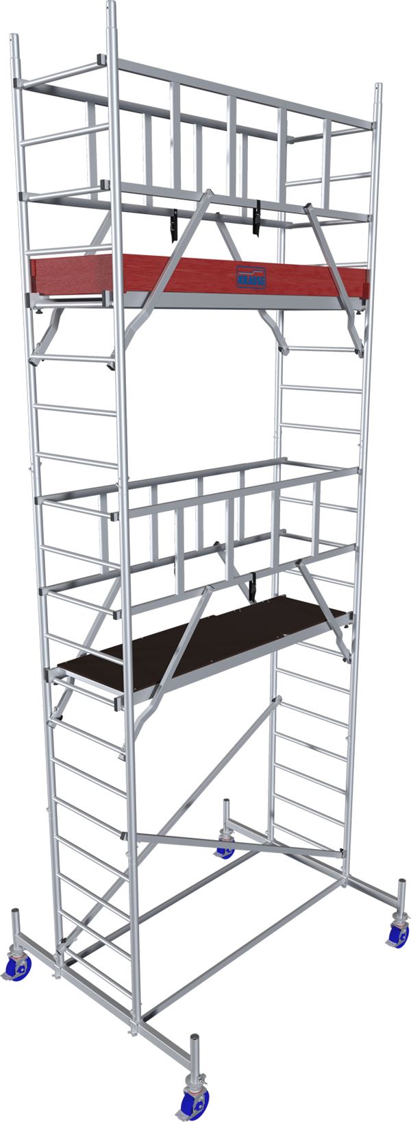Alu-Rollgerüst KRAUSE® MONTO® PROTEC® Breitaufbau 2,00x0,60m, AH= 6,30m, Z940131