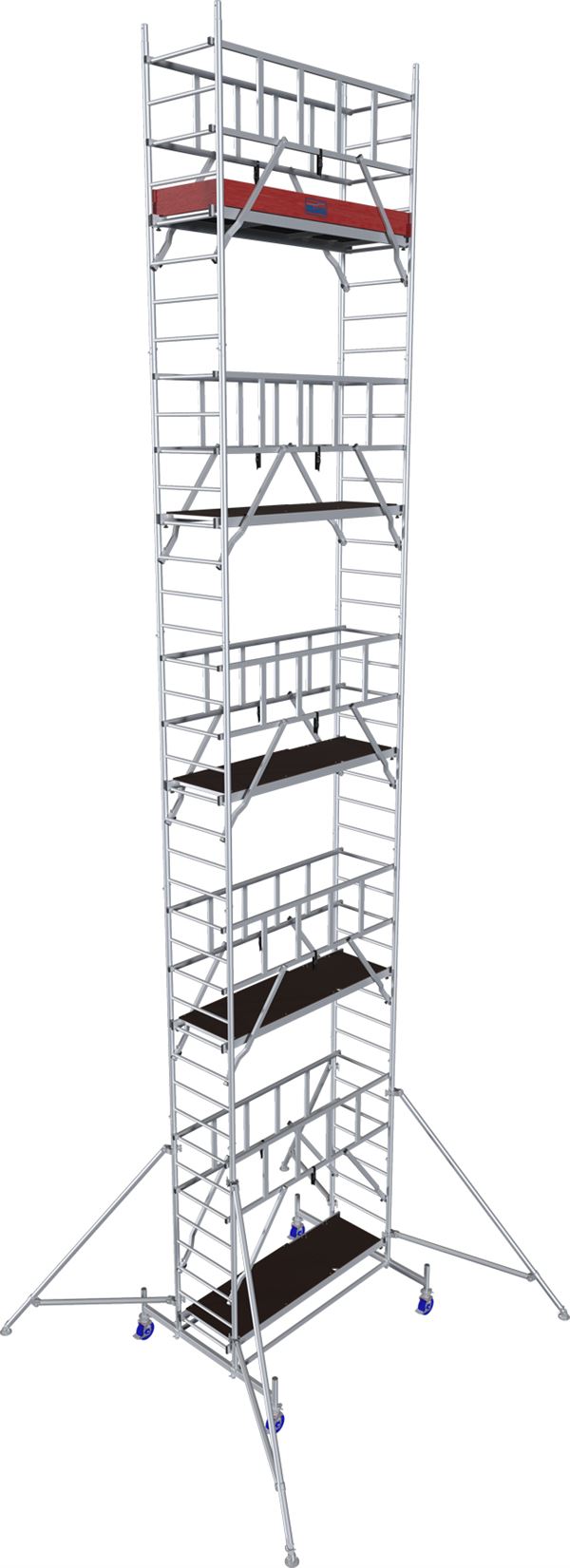 Alu-Rollgerüst KRAUSE® MONTO® PROTEC® Breitaufbau 2,00x0,60m, AH= 11,30m, Z940186