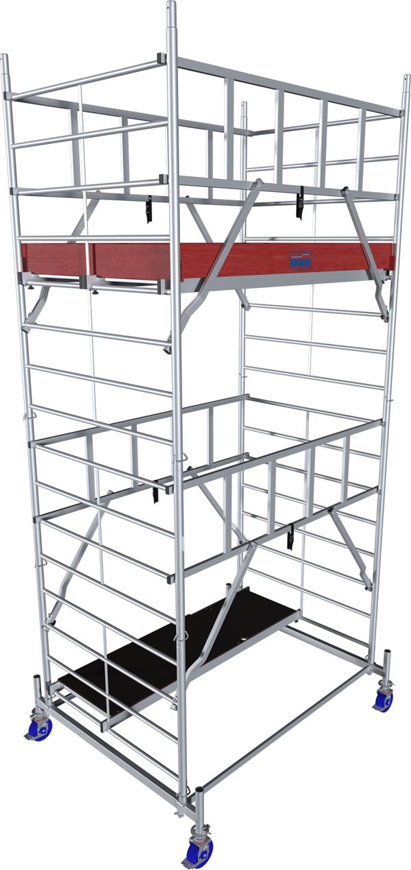 Alu-Rollgerüst KRAUSE® MONTO® PROTEC® XXL Breitaufbau 2,00x1,20m, AH= 5,30m, Z945129