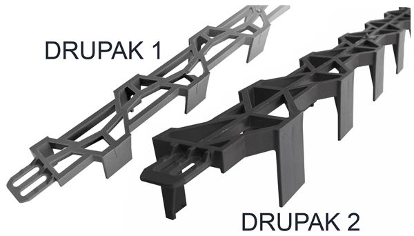 Distanţier DRUPAK 2, 50mm, fără PVC, 2 ml/bucată, îngropat, 60 ml/legătură, 50 legături/palet, ZDPF502002