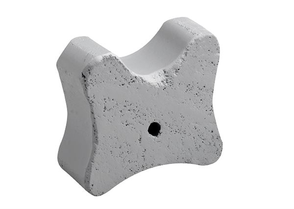 Faserbetonknochen VARIO o. Draht 45/55/60mm Schnittbreite 28mm 125Stk/Sack 40Sack/Pal, ZFBEK45